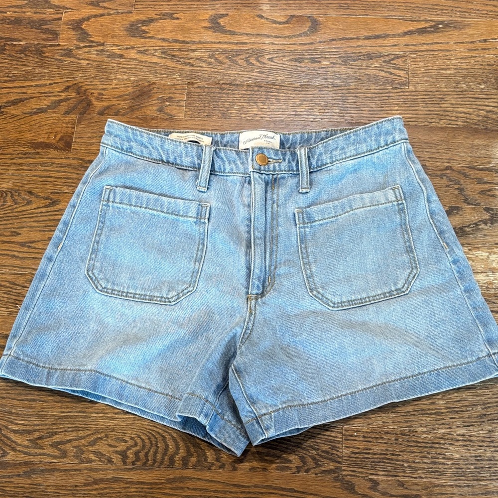 Vintage inspired high rise shorts